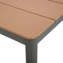 Mimizan - Ensemble Table De Jardin Carrée + 2 Fauteuils - Gris