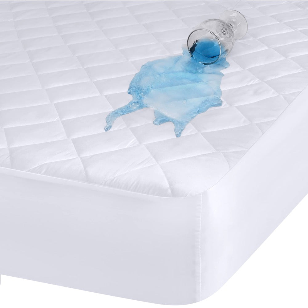 Albâtre - Protector de colchón impermeable + transpirable - Poliéster - Blanco