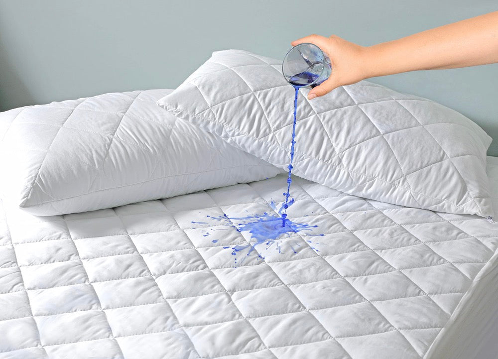 Albâtre - Protector de colchón impermeable + transpirable - Poliéster - Blanco