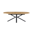 Venter - Table À Manger Ovale Extensible Pieds En Métal - Naturel