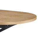Venter - Table À Manger Ovale Extensible Pieds En Métal - Naturel
