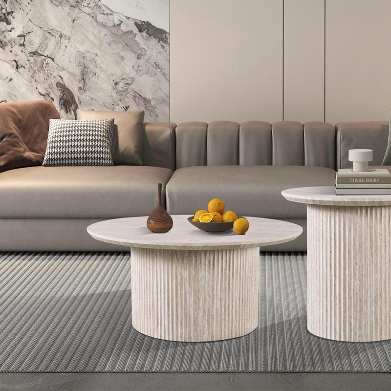 Table Basse Ronde - Beige