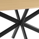 Linz - Table À Manger En Bois Et Pied En Métal - Chêne