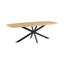 Linz - Table À Manger En Bois Et Pied En Métal - Chêne