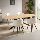 Linz - Table À Manger En Bois Et Pied En Métal - Chêne
