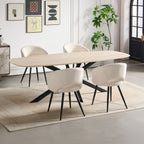 Sherpa - Lot De 2 Chaises Repas - Tissu Bouclette - Blanc