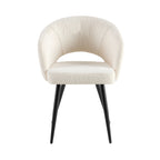 Sherpa - Lot De 2 Chaises Repas - Tissu Bouclette - Blanc