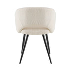Sherpa - Lot De 2 Chaises Repas - Tissu Bouclette - Blanc