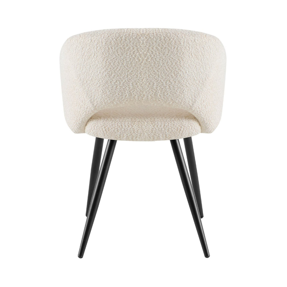 Sherpa - Lot De 2 Chaises Repas - Tissu Bouclette - Blanc