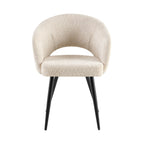Sherpa - Lot De 2 Chaises Repas - Tissu Bouclette - Écru