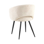 Sherpa - Lot De 2 Chaises Repas - Tissu Bouclette - Écru