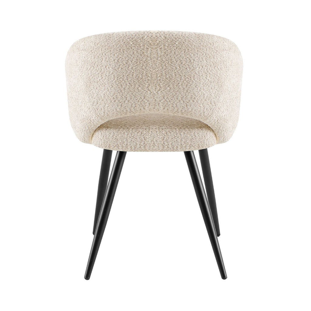 Sherpa - Lot De 2 Chaises Repas - Tissu Bouclette - Écru