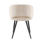 Sherpa - Lot De 2 Chaises Repas - Tissu Bouclette - Écru