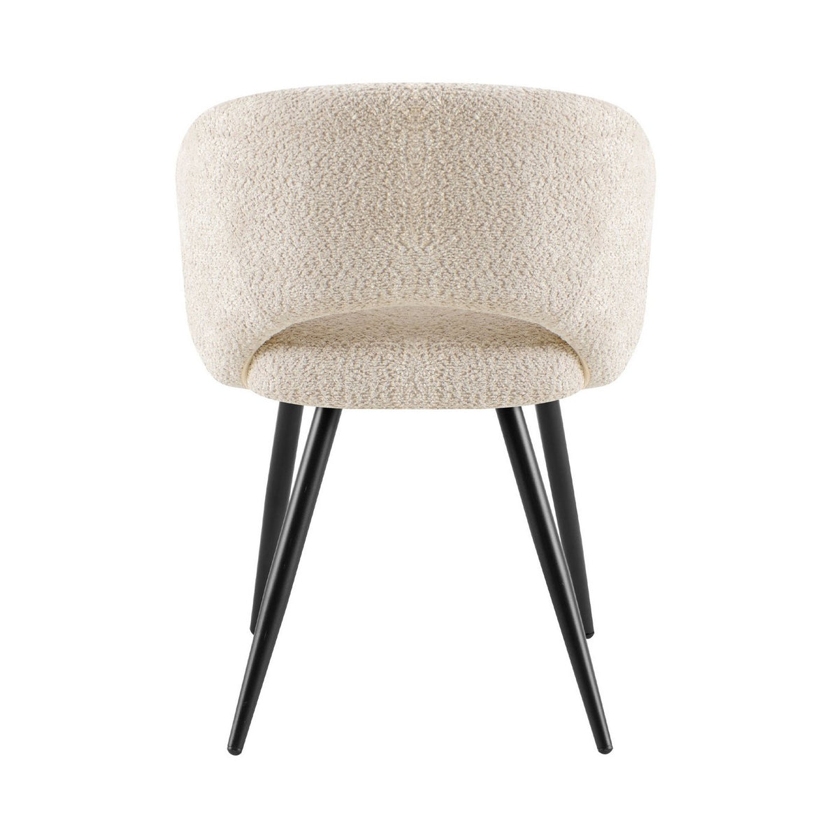 Sherpa - Lot De 2 Chaises Repas - Tissu Bouclette - Écru