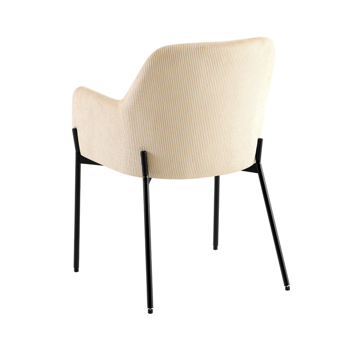 Velvet - Lot De 2 Chaises Repas - Velours Côtelé - Beige