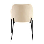 Velvet - Lot De 2 Chaises Repas - Velours Côtelé - Beige