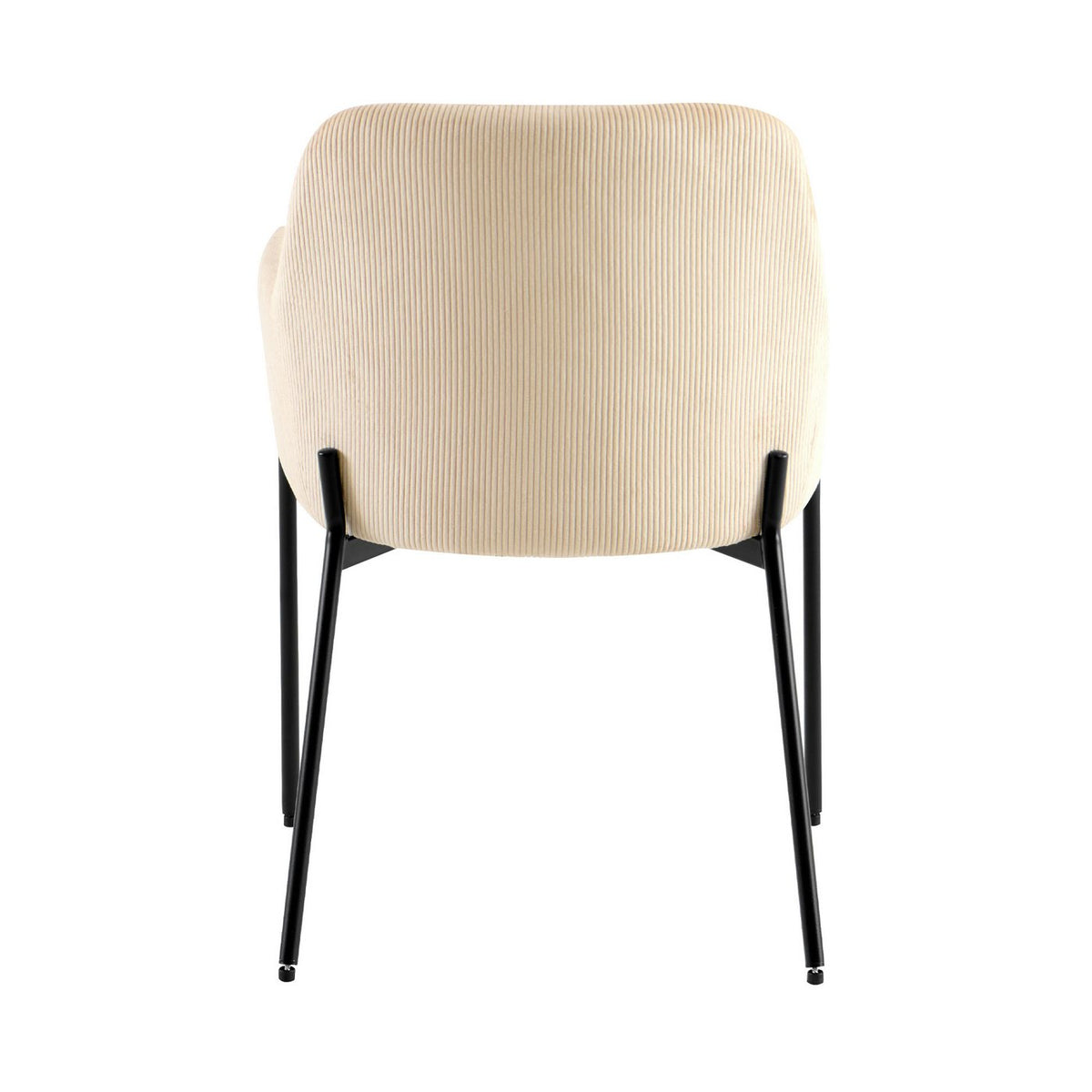 Velvet - Lot De 2 Chaises Repas - Velours Côtelé - Beige