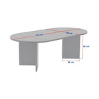 Liora - Mesa de centro ovalada de diseño - Nogal