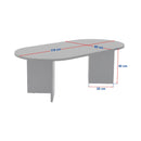 Liora - Table Basse Ovale Design - Noyer