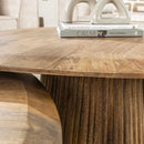 Lot De 2 Tables Basses Triangles En Bois De Manguier - Naturel