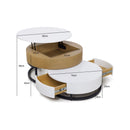 Calis - Lot De 2 Tables Basses Avec Plateau Relevable Et 2 Tioirs - Naturel