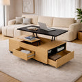 Calis - Table Basse Avec Plateaux Relevables Et Tiroirs