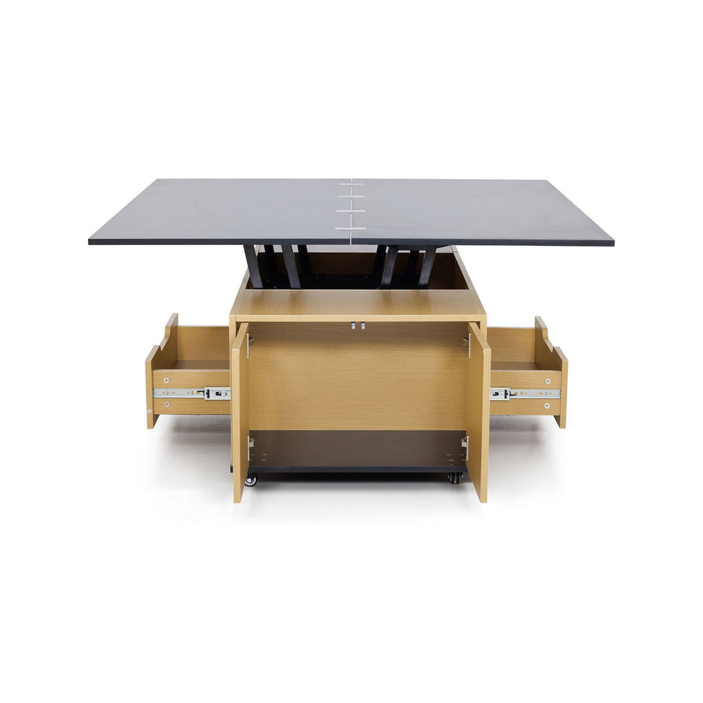 Calis - Table Basse Avec Plateaux Relevables Et Tiroirs