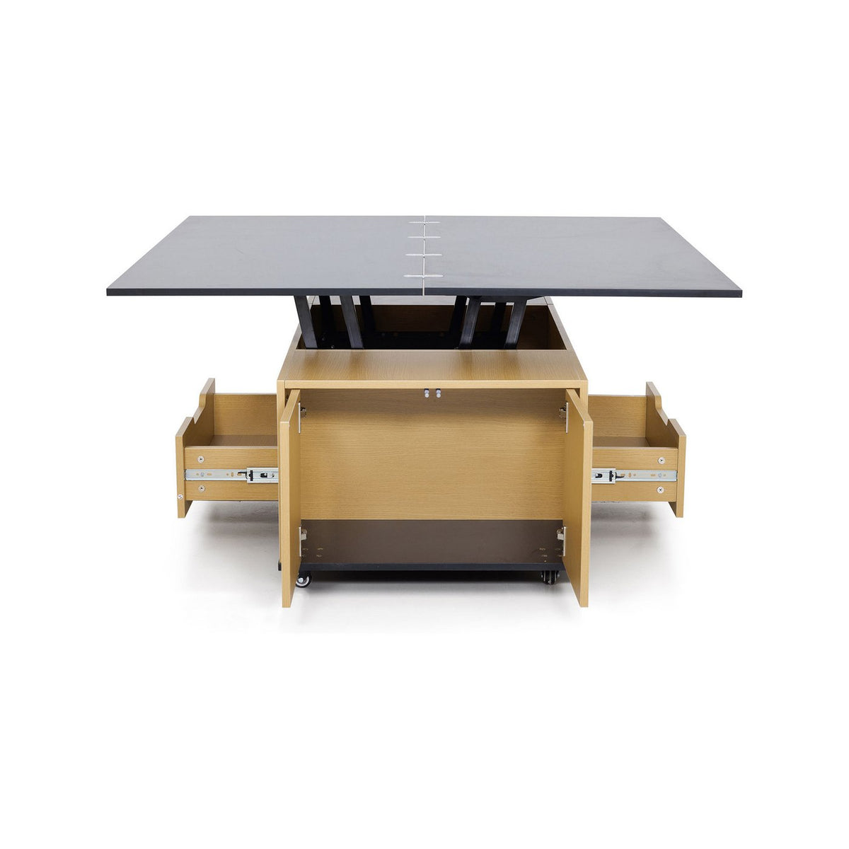 Calis - Table Basse Avec Plateaux Relevables Et Tiroirs