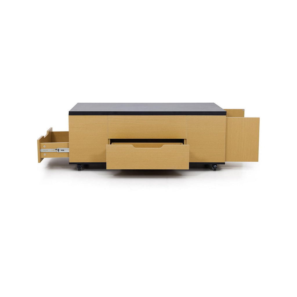 Calis - Table Basse Avec Plateaux Relevables Et Tiroirs