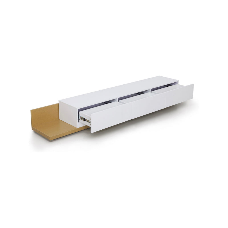 Calis - Meuble Tv Coulissant - Blanc