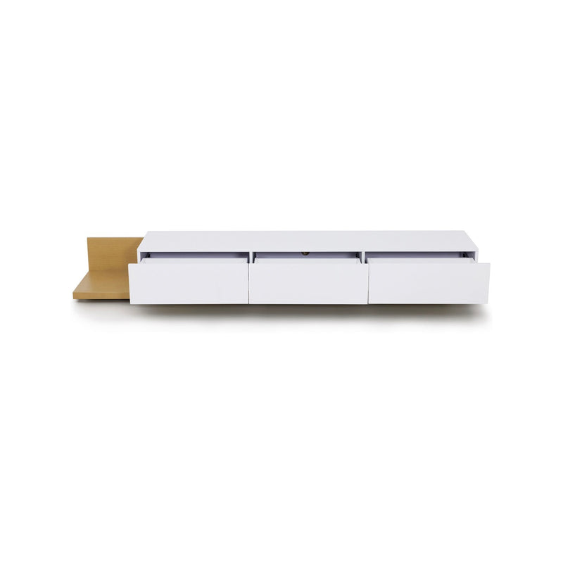 Calis - Meuble Tv Coulissant - Blanc