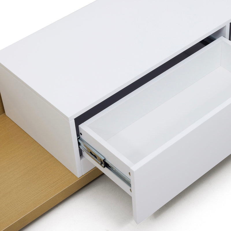 Calis - Meuble Tv Coulissant - Blanc