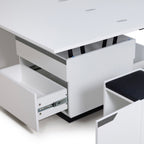 Calis - Table Basse Avec Plateaux Relevables - Blanc