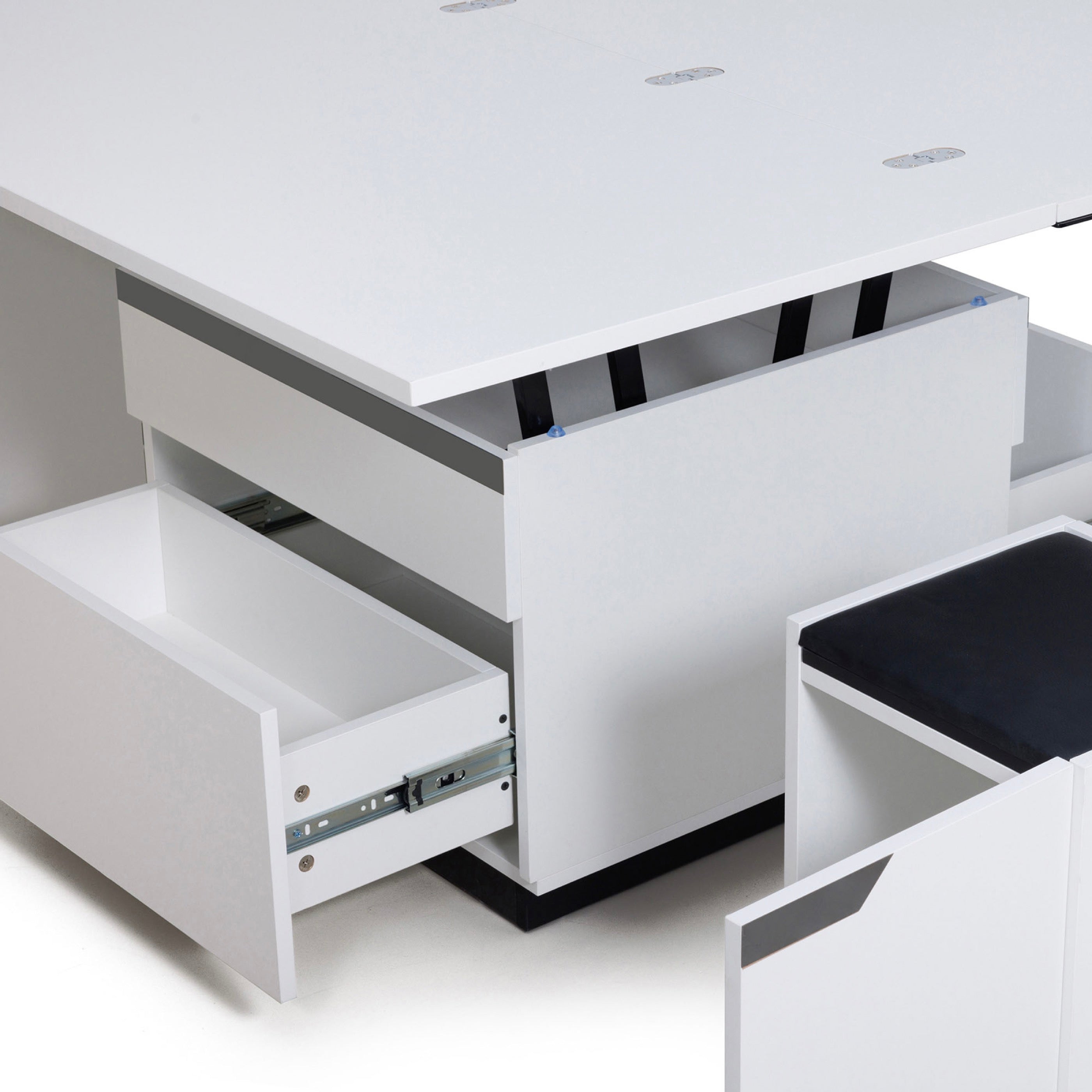 Calis - Table Basse Avec Plateaux Relevables - Blanc