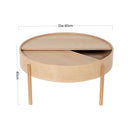 Calis - Table Basse Ronde - Chêne