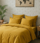 Taie D'Oreiller - 100% Percale De Coton Lavé 80Fils - Jaune Moutarde