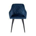 Velvet - Lot De 2 Chaises - Velours - Bleu