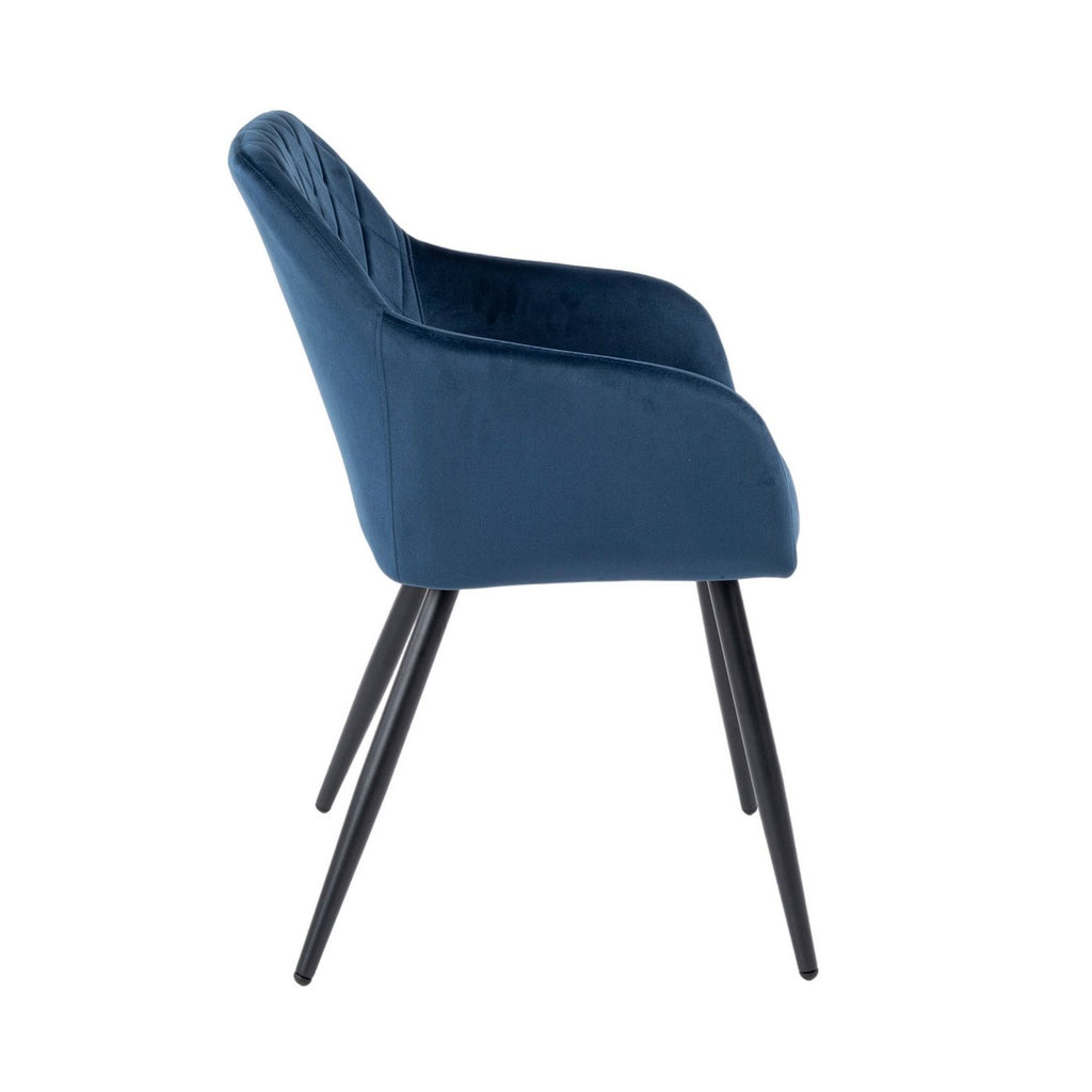 Velvet - Lot De 2 Chaises - Velours - Bleu