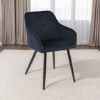 Velvet - Lot De 2 Chaises - Velours - Bleu Marine
