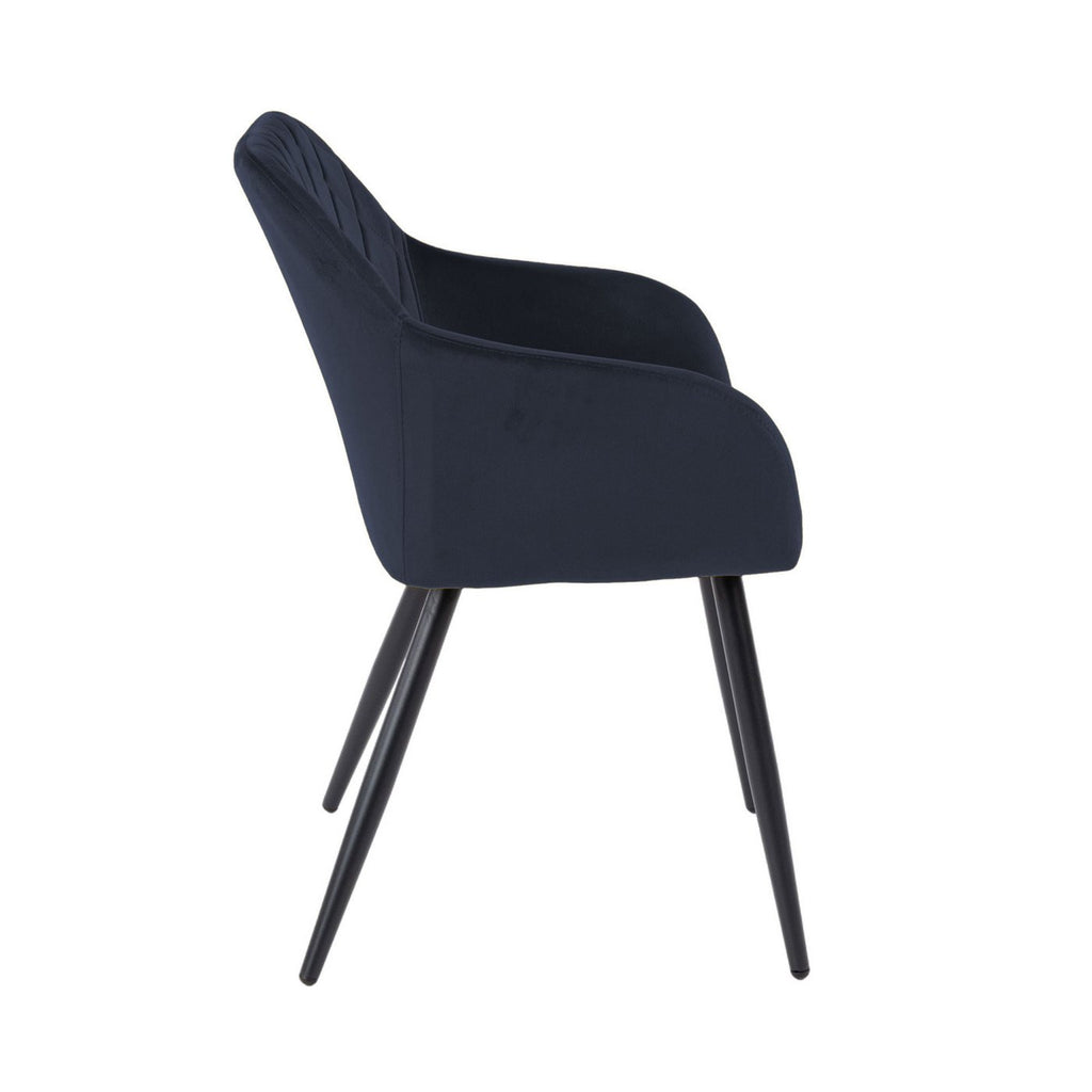 Velvet - Lot De 2 Chaises - Velours - Bleu Marine