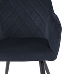 Velvet - Lot De 2 Chaises - Velours - Bleu Marine