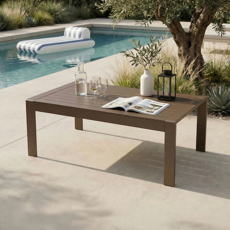 Acapulco - Table Basse De Jardin En Aluminium - Taupe