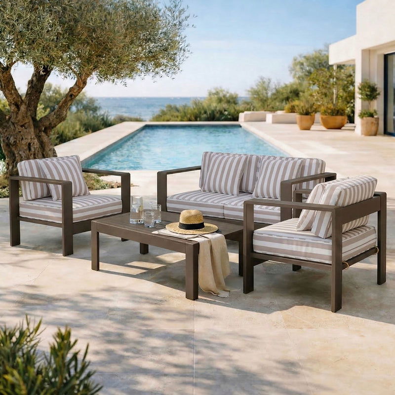 Acapulco - Table Basse De Jardin En Aluminium - Taupe