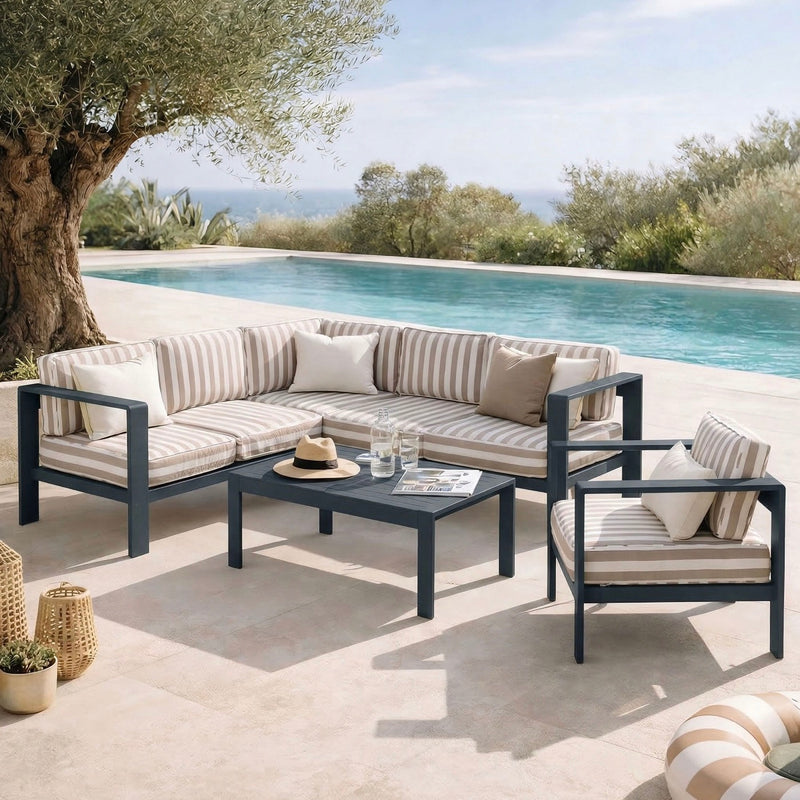 Acapulco - Table Basse De Jardin En Aluminium - Anthracite