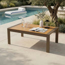 Acapulco - Table Basse De Jardin En Aluminium Et Bois - Taupe