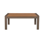 Acapulco - Mesa de centro de jardín de aluminio y madera - Taupe