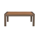 Acapulco - Table Basse De Jardin En Aluminium Et Bois - Taupe