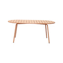 Baca - Table De Jardin Ovale En Métal - Terracotta