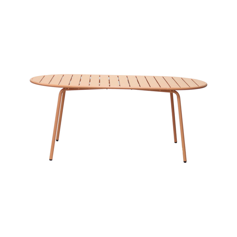 Baca - Table De Jardin Ovale En Métal - Terracotta