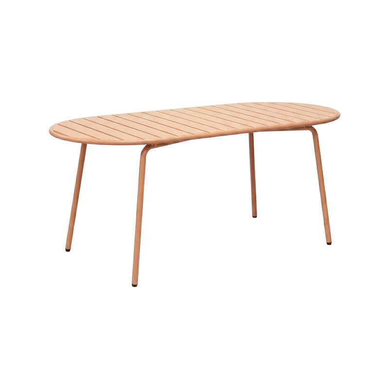 Baca - Table De Jardin Ovale En Métal - Terracotta